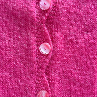 Gilet laine ajouré rose - 6/7 ans