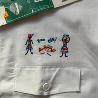 Chemisette broderies afrique blanche - 8 ans