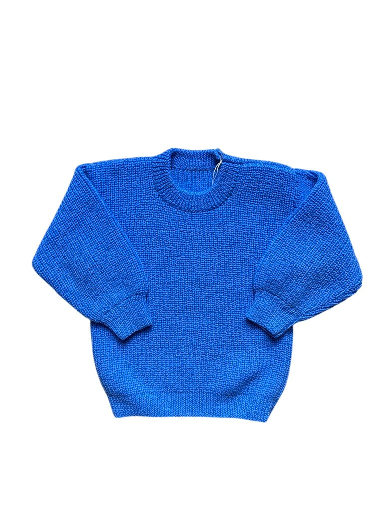 Pull point de jersey bleu - 5 ans