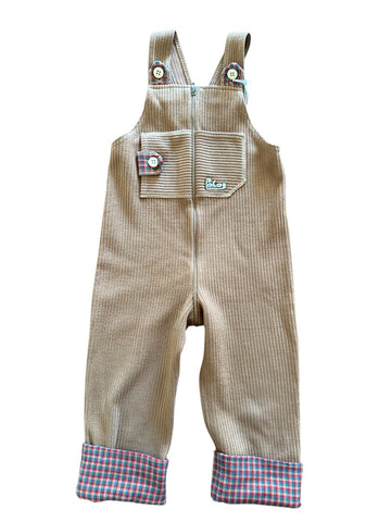 Salopette côtelée marron - 24 mois