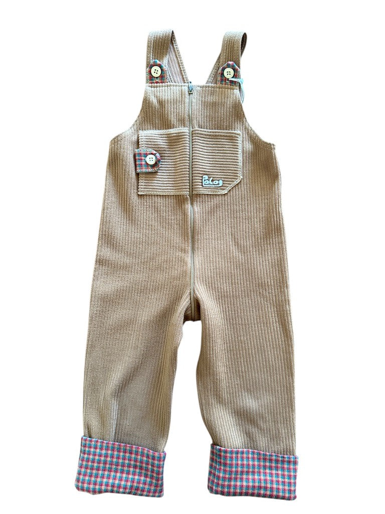 Salopette côtelée marron - 24 mois