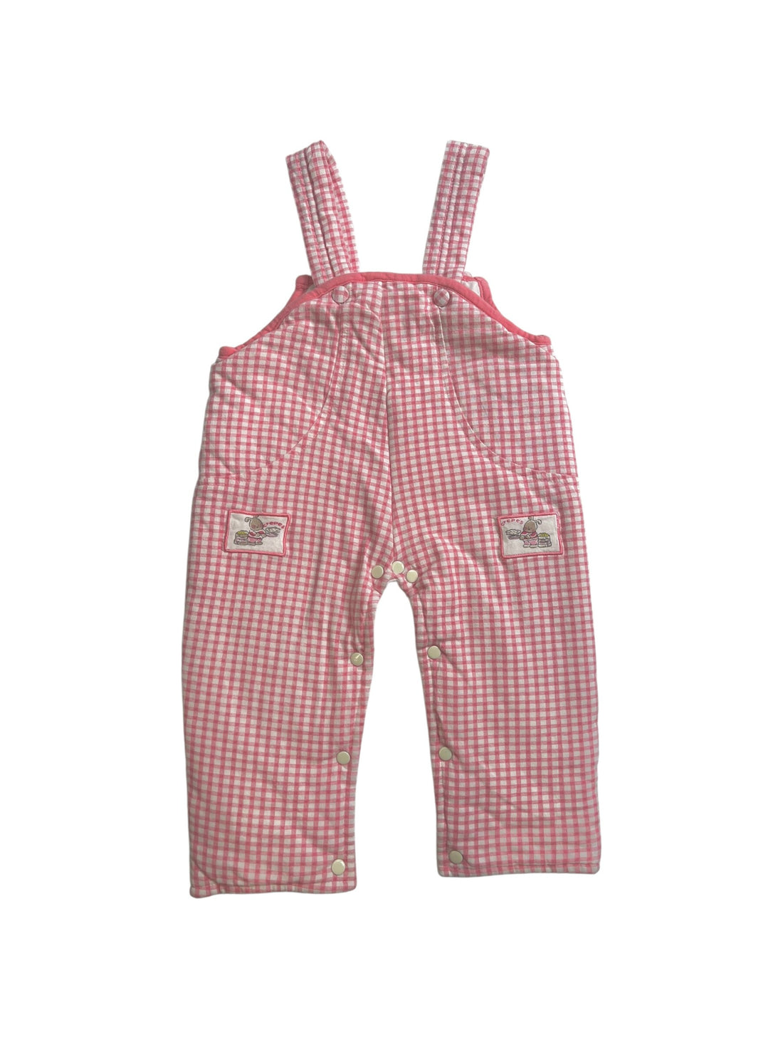 Ensemble gilet + salopette rose - 6 mois