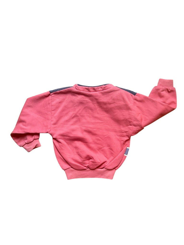 Sweat loup orange et gris - 24 mois