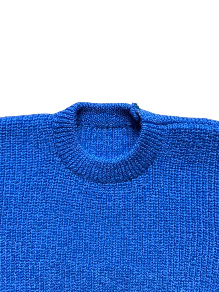 Pull point de jersey bleu - 5 ans