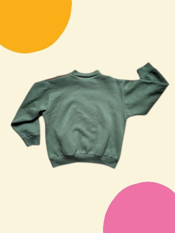 Sweat forêt colorblock vert et marron - 10 ans