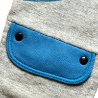 Jogging colorblock gris et bleu - 2/3 ans