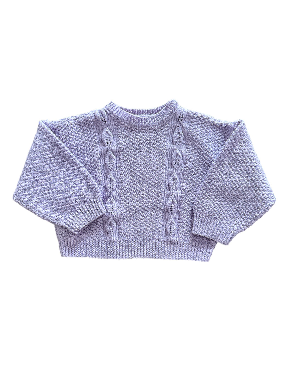 Pull torsadé lilas - 24 mois