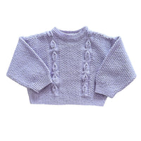 Pull torsadé lilas - 24 mois