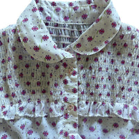 Robe plissée fleurs roses - 4/5 ans