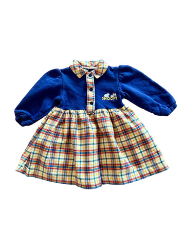Robe bi-matière Snoopy - 12/18 mois