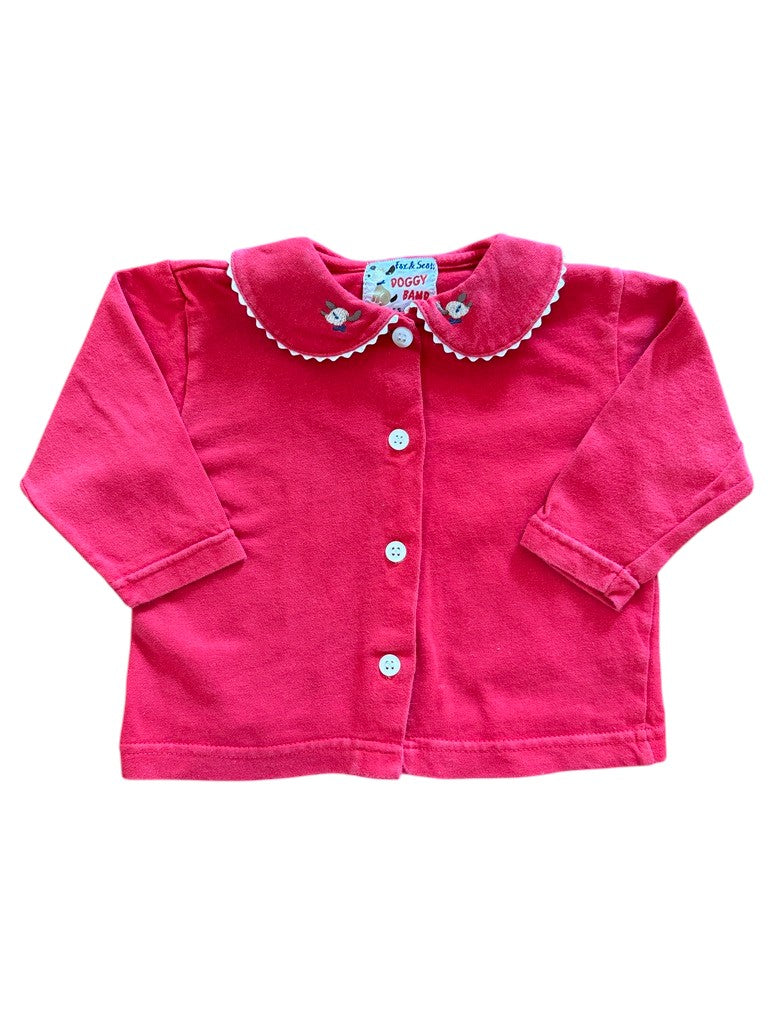 Sous pull rouge col claudine - 9 mois