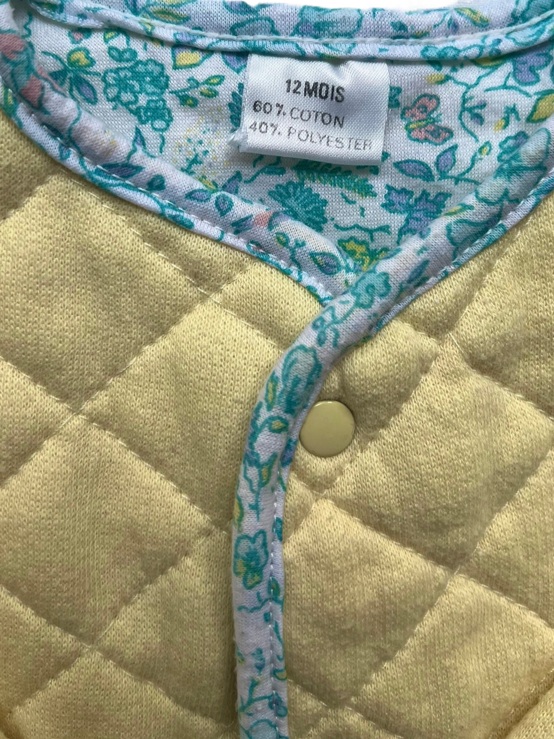 Gilet molletonné jaune - 12/18 mois