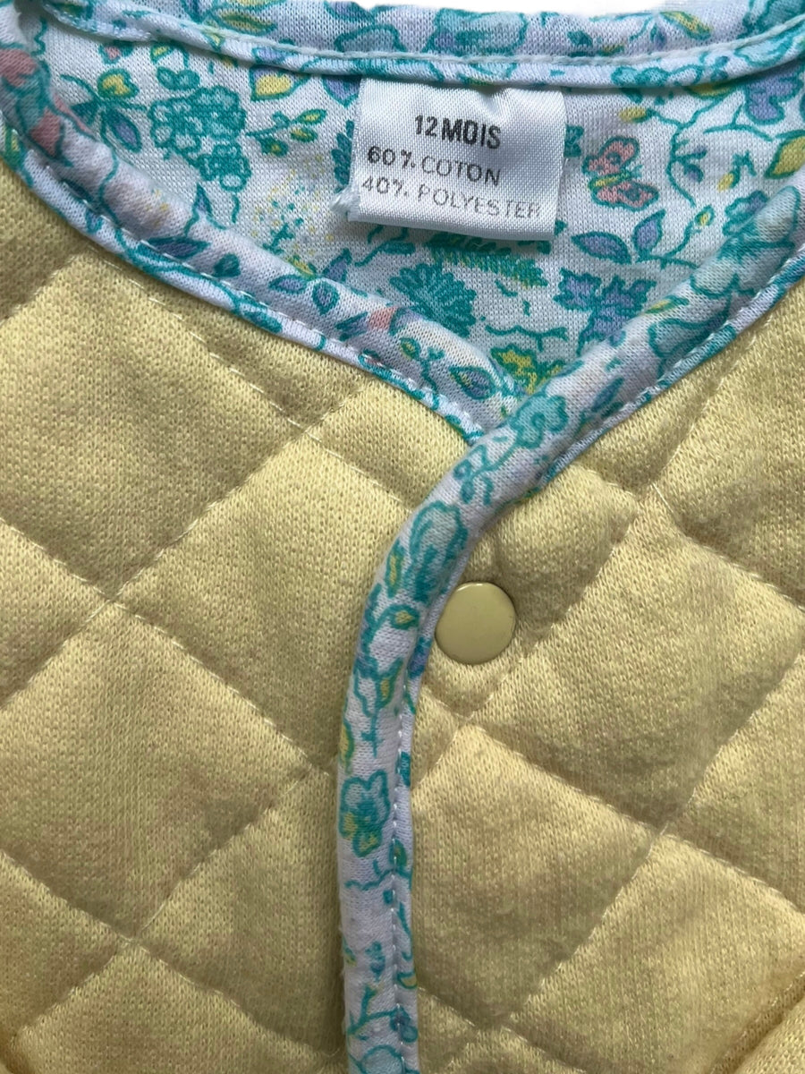 Gilet molletonné jaune - 12/18 mois