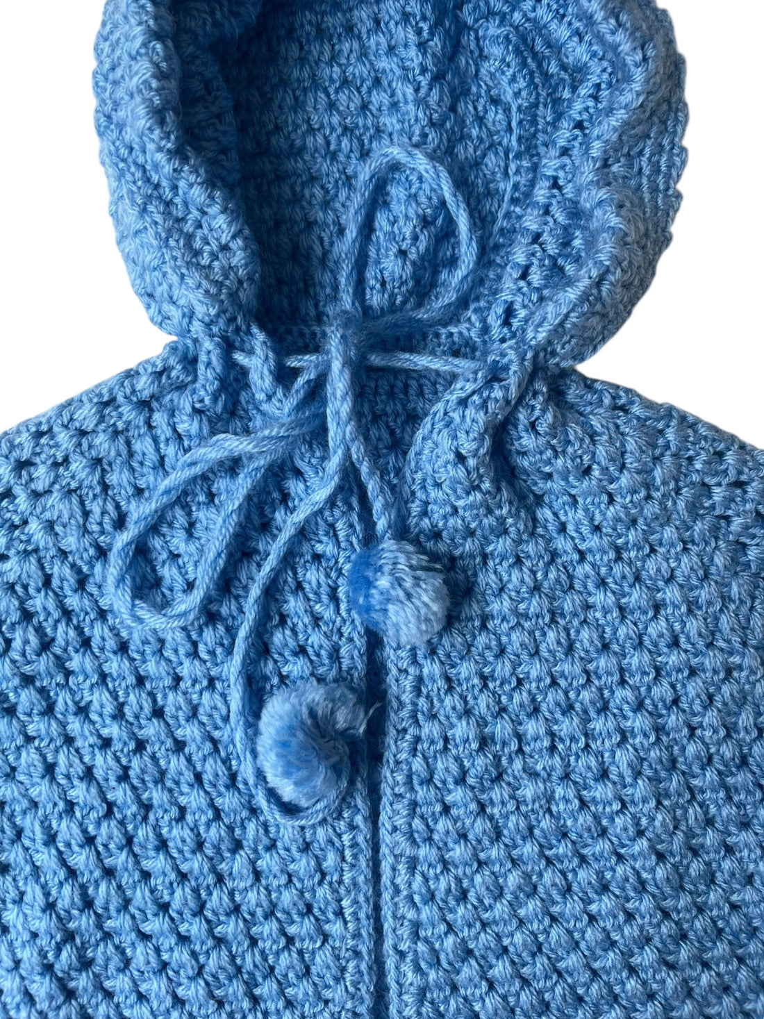 Gilet cape tricot bleue - 12 mois