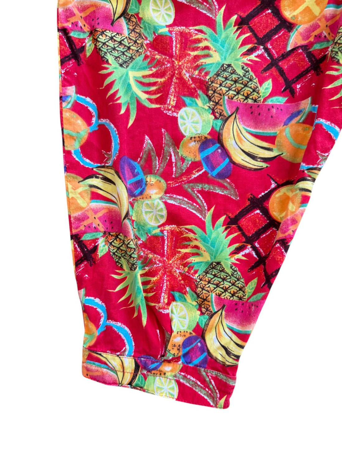 Combinaison fruits tropiques rouge - 8/10 ans