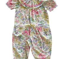 Combinaison fleurie col volant - 3 ans