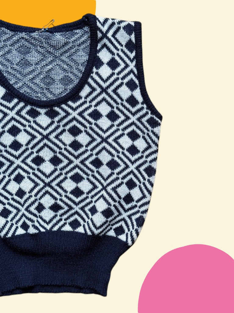 Gilet jacquard sans manches - 4/6 ans