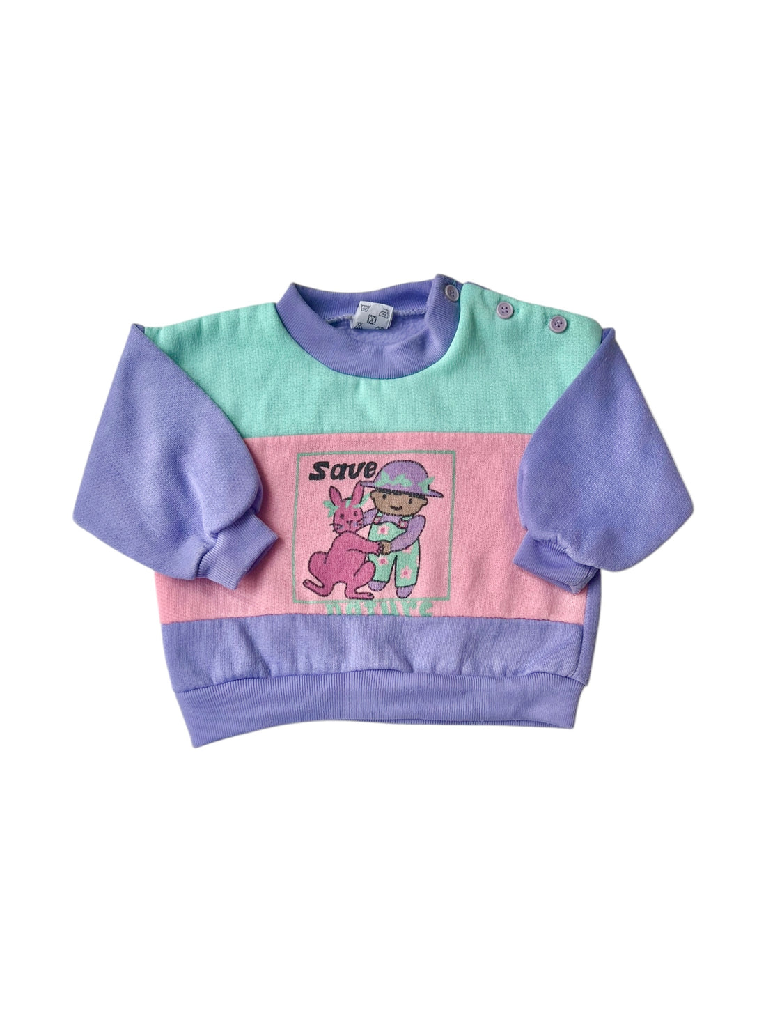 Sweat colorblock save nature - 9 mois