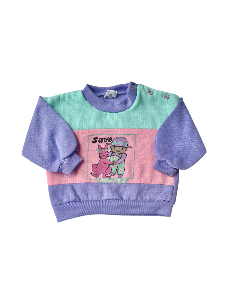 Sweat colorblock save nature - 9 mois