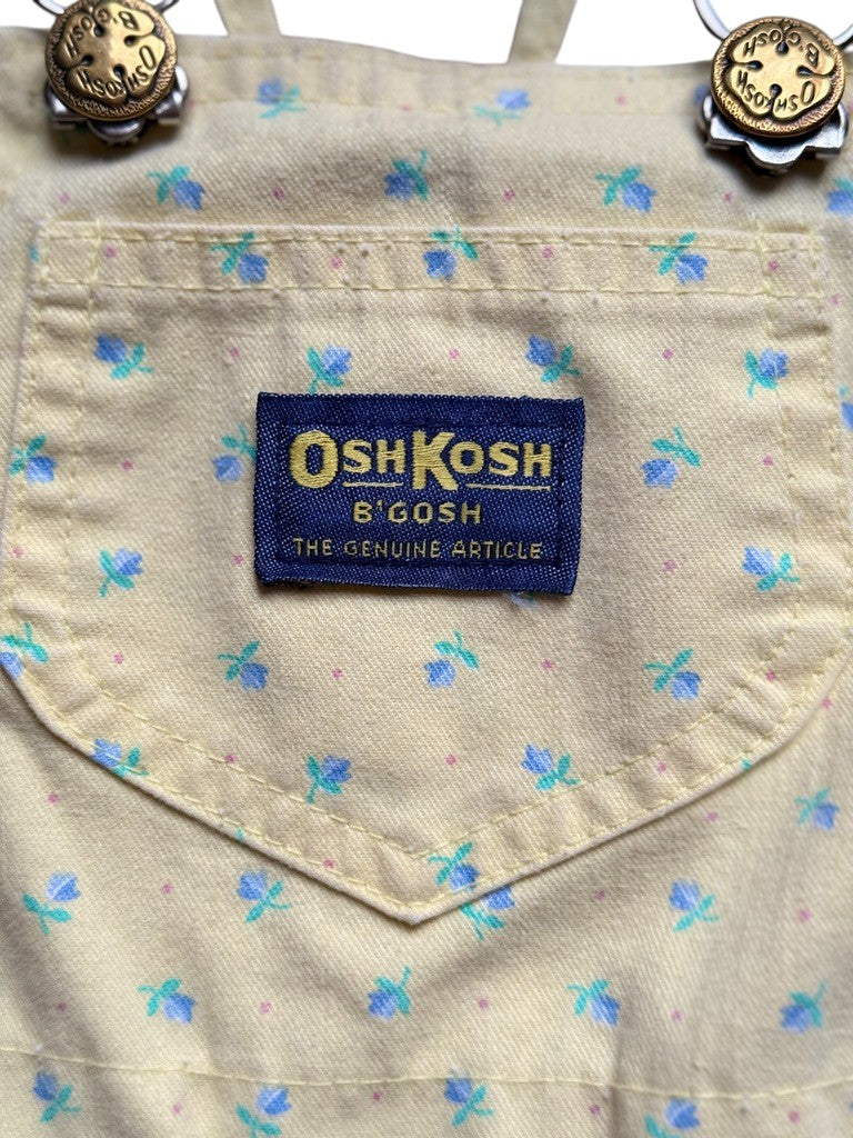 Salopette denim jaune fleurie - 24 mois