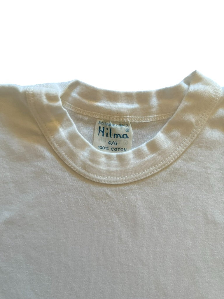 T-shirt blanc - 4/6 ans