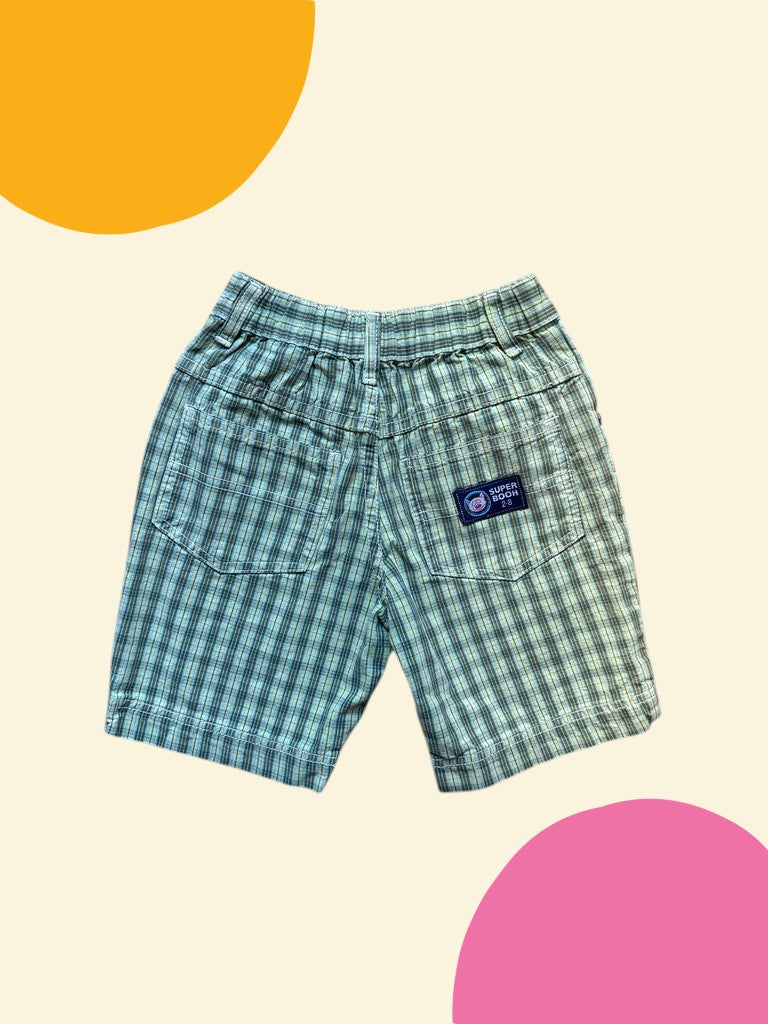 Short toile vert - 4/5 ans