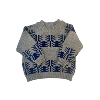 Pull jacquard sapin gris - 4 ans