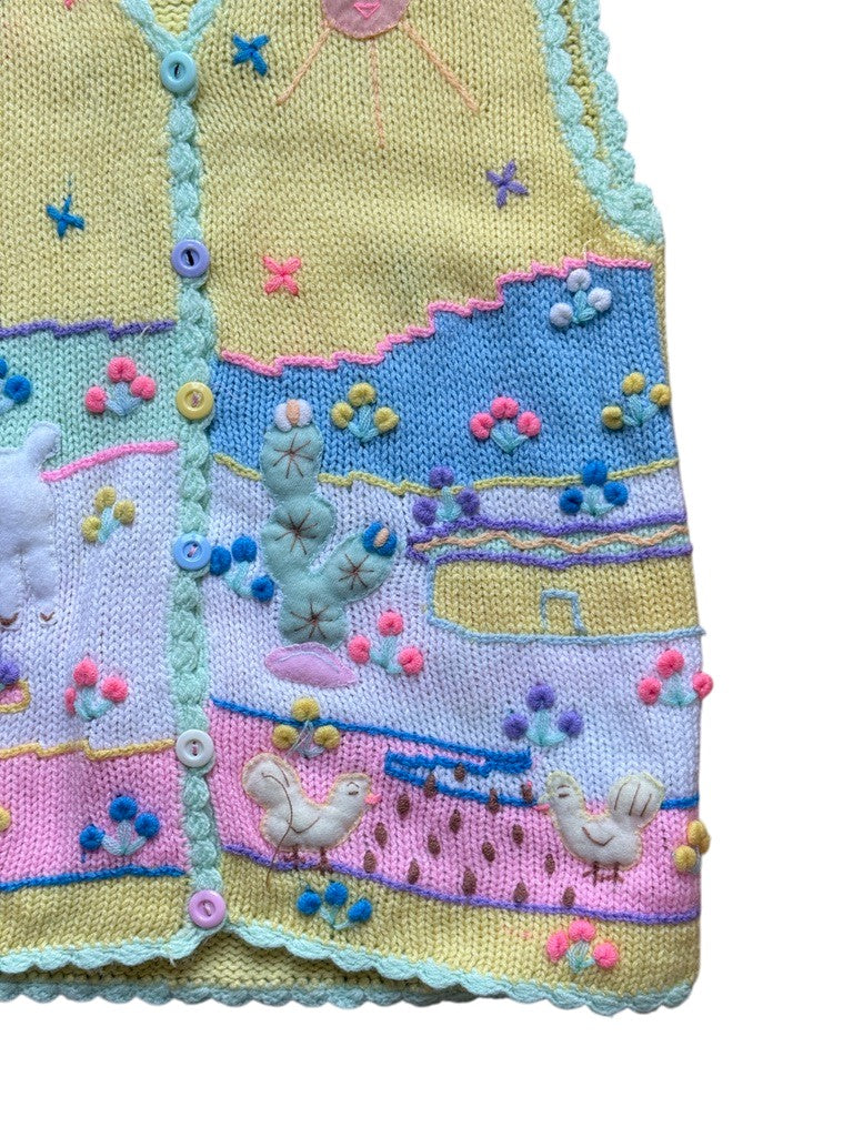 Gilet pastel péruvien - 12/14 ans