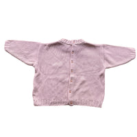 Ensemble tricot rose brodé - 18 mois
