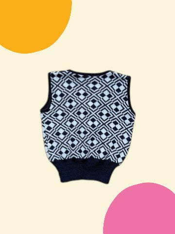 Gilet jacquard sans manches - 4/6 ans