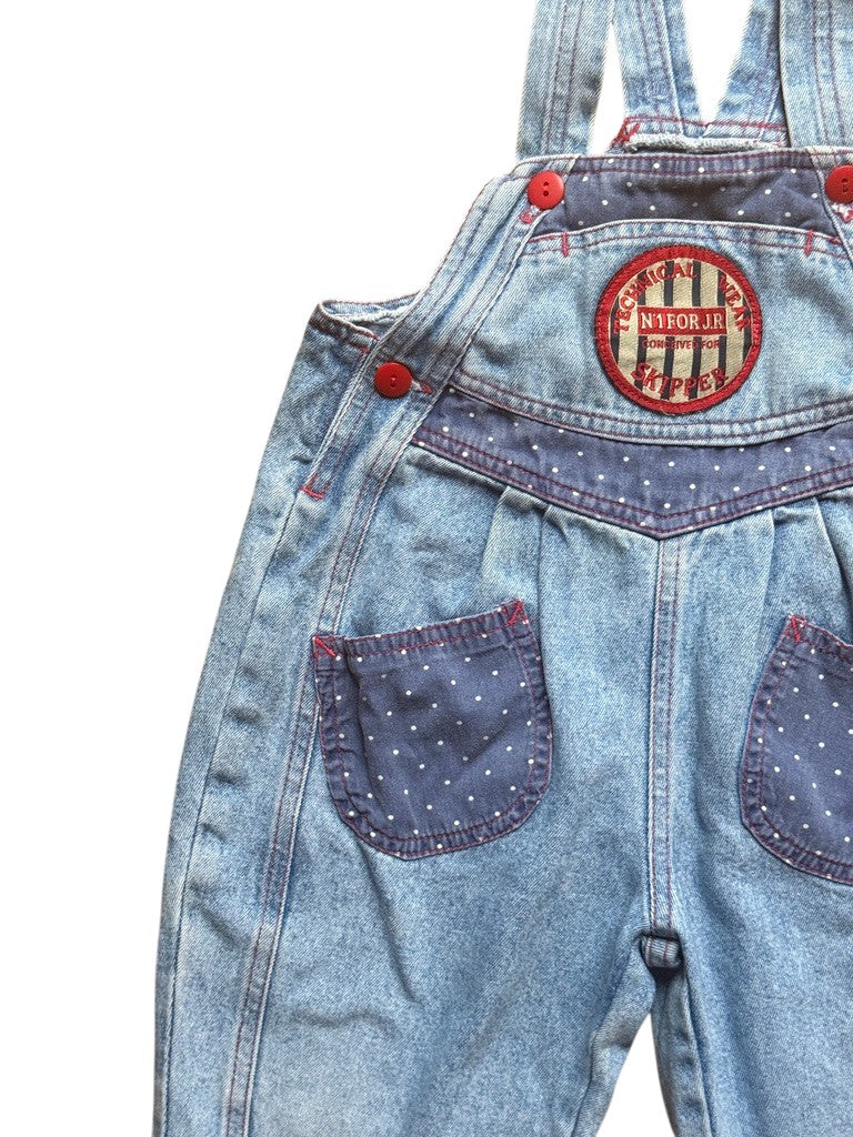 Salopette denim pois - 24 mois