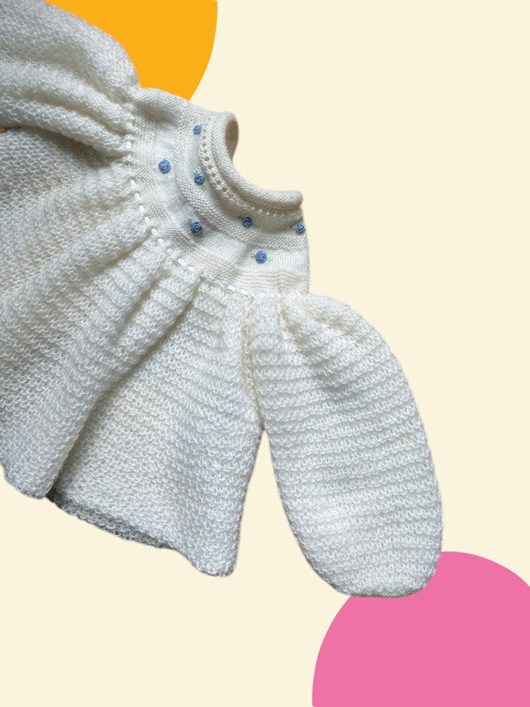 Cardigan cape fleurs brodées - 12/18 mois