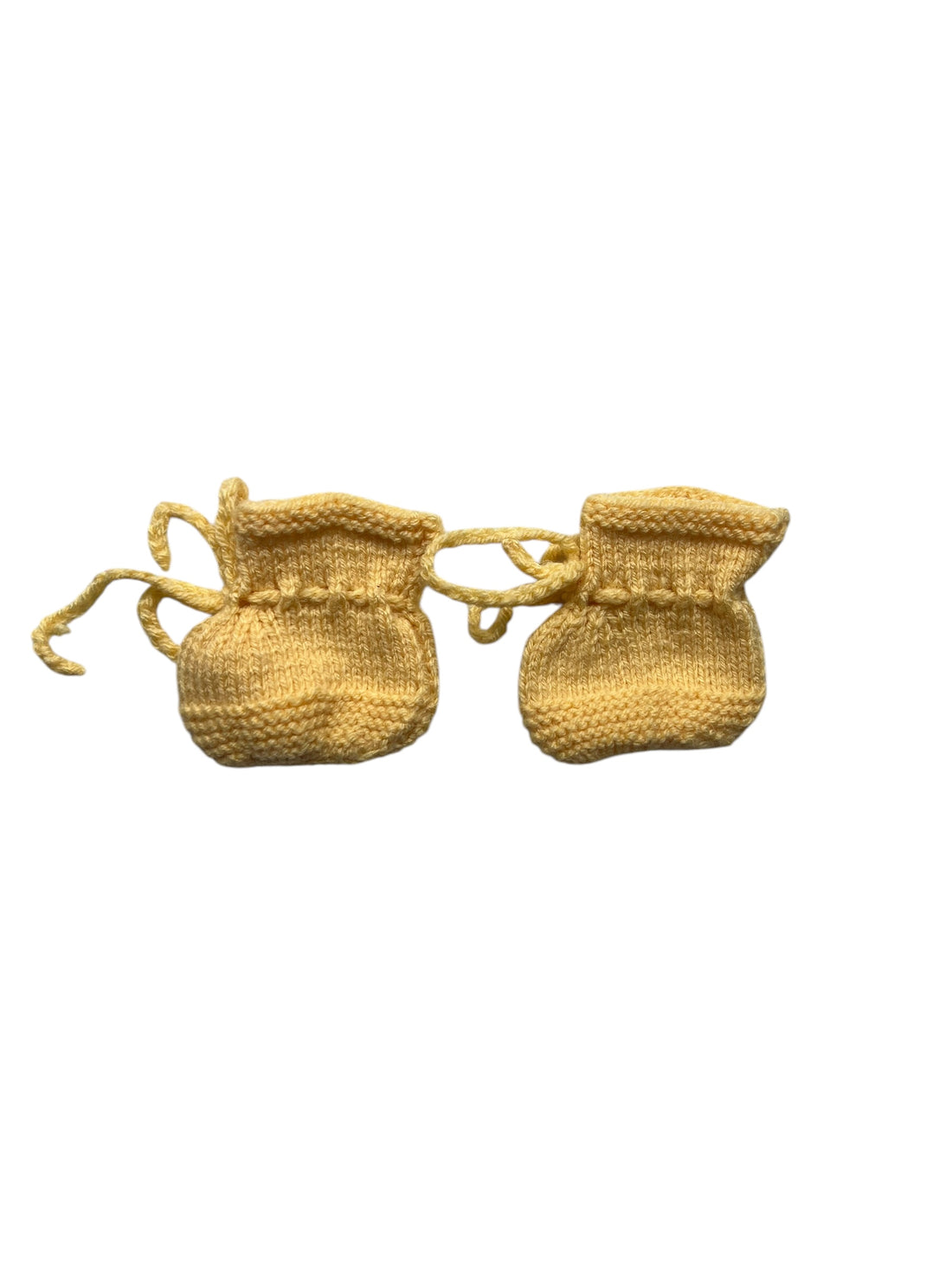 Chaussons tricot jaune - naissance