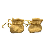 Chaussons tricot jaune - naissance