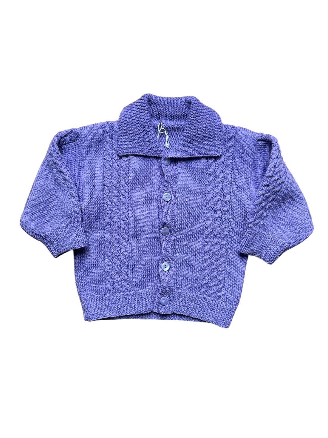 Gilet torsadé lila - 3 ans