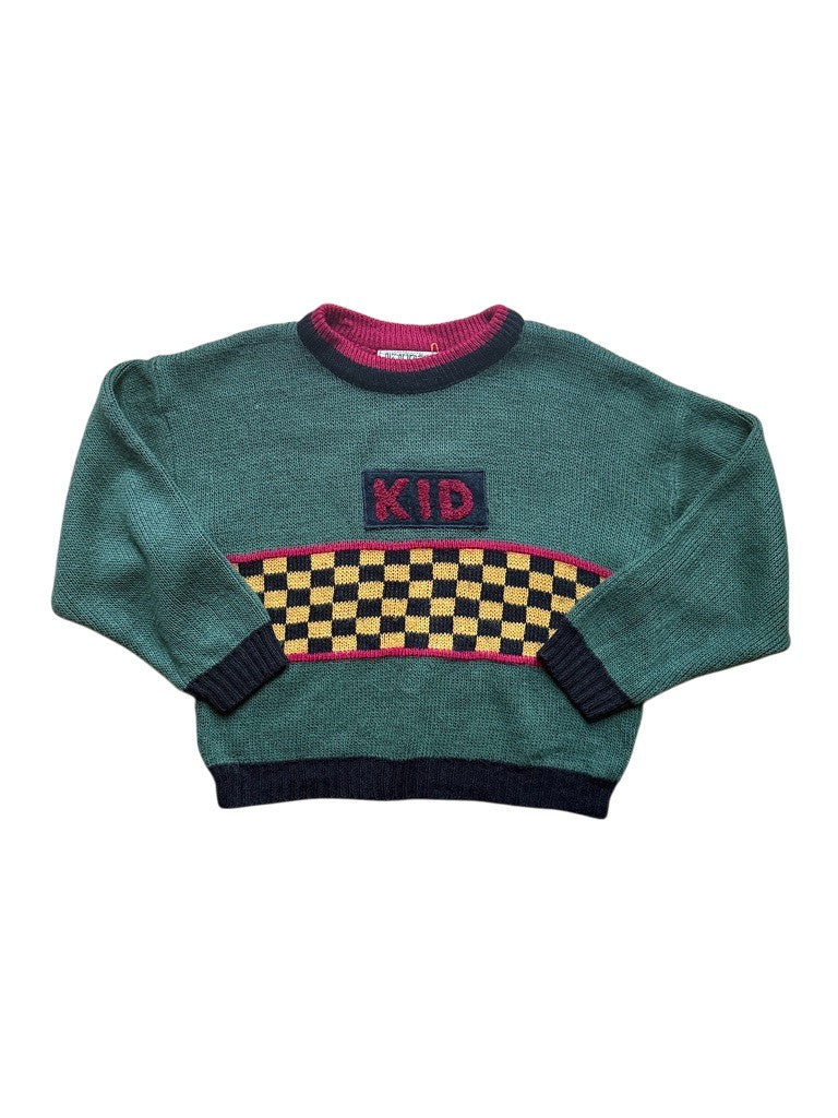 Pull jacquard damiers - 3 ans