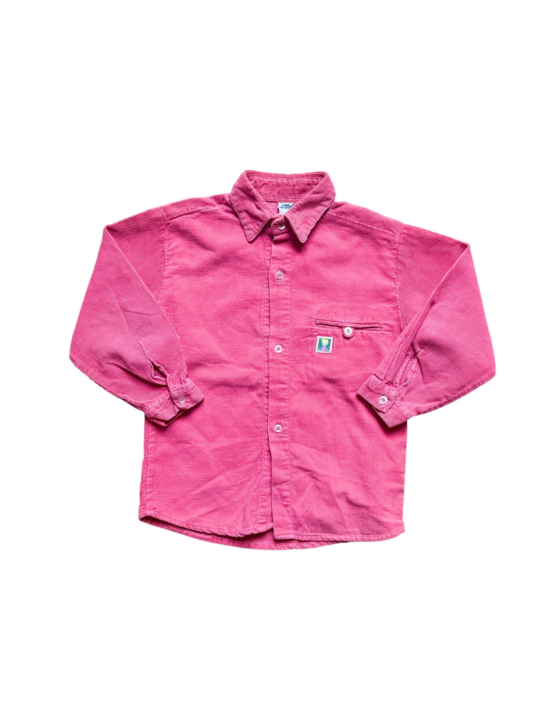 Chemise velours côtelé rose made in France - 4 ans