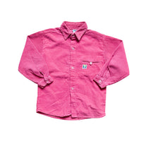 Chemise velours côtelé rose made in France - 4 ans