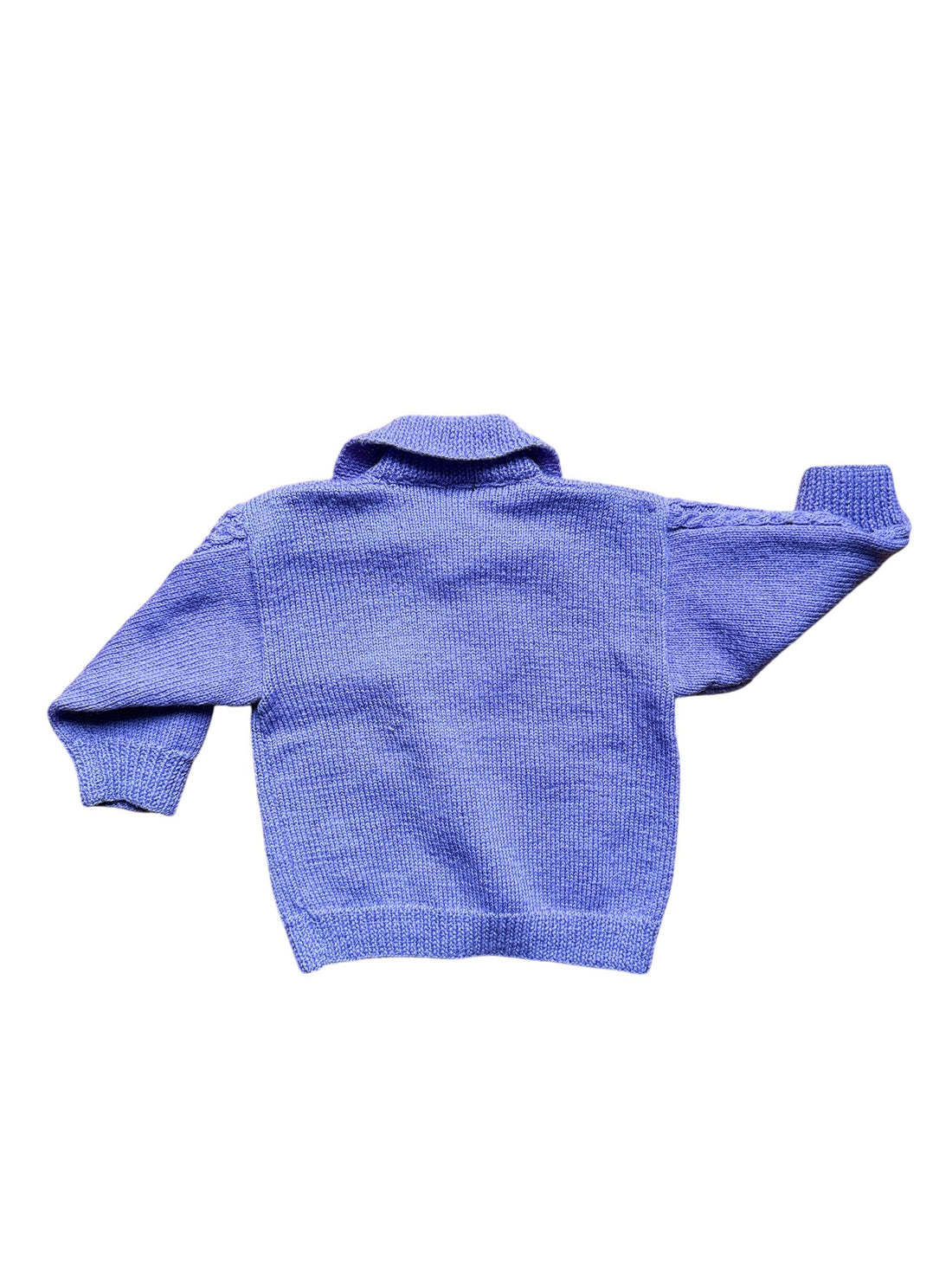 Gilet torsadé lila - 3 ans