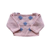 Pull losange rose et bleu - 9 mois