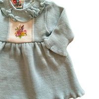 Robe tricot bleue - 3 mois