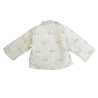 Ensemble molletonné chat bleu et blanc - 12 mois