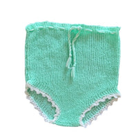 Ensemble tricot gilet + culotte vert - 3 mois