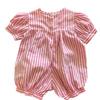 Combinaison rose rayée - 12 mois