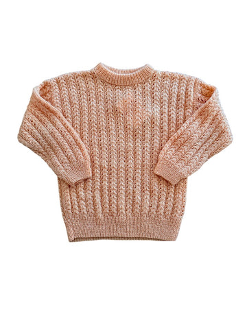 Pull torsadé orange - 8 ans