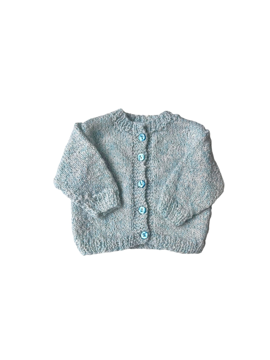 Gilet bleu ciel lurex - 3 mois