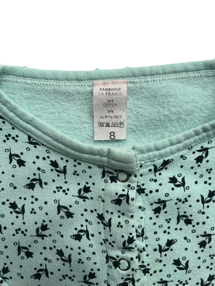 Ensemble gilet + jupe fleuri - 8 ans
