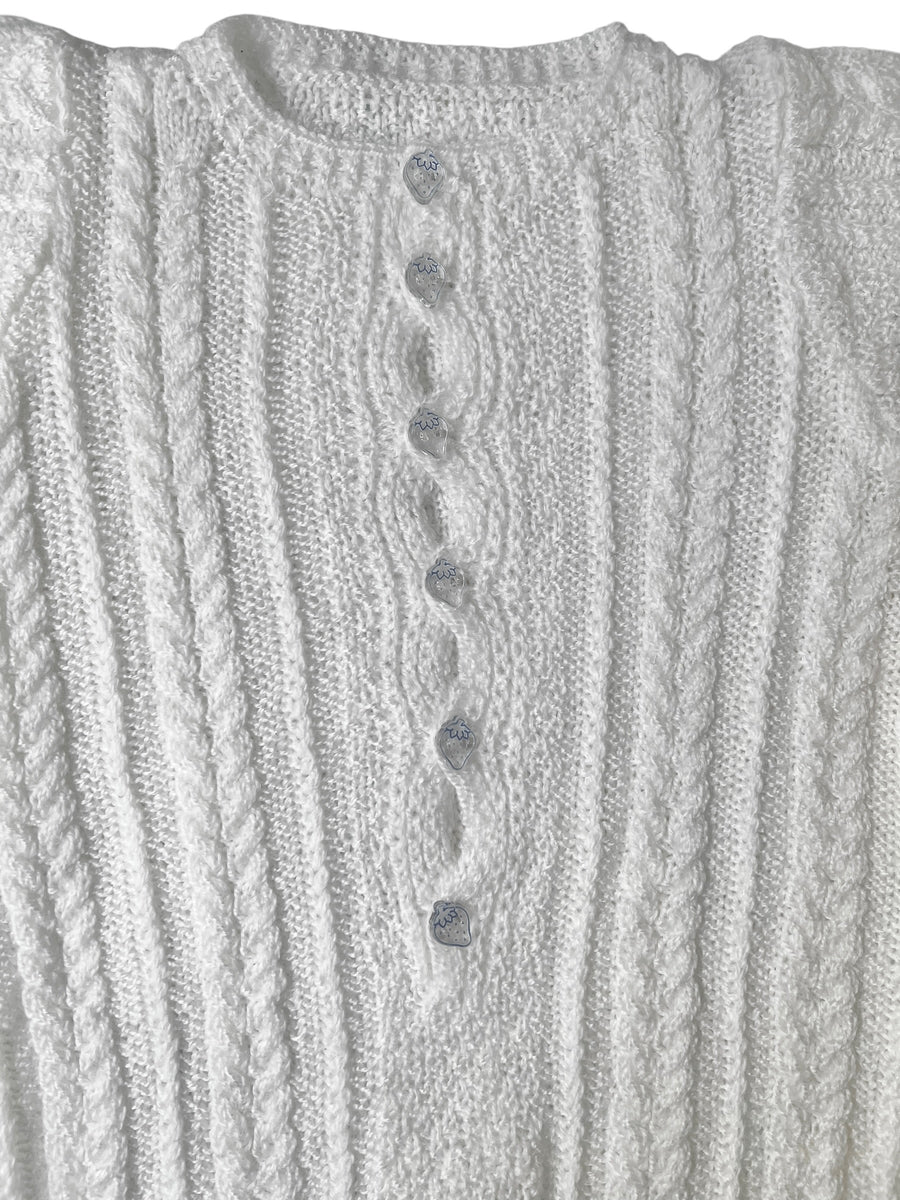 Combinaison tricot torsadée - 6 mois