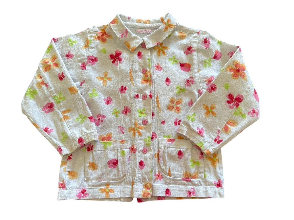 Veste denim fleurie - 8 ans