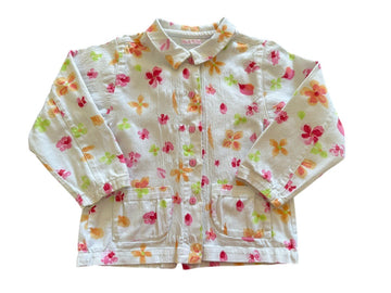 Veste denim fleurie - 8 ans